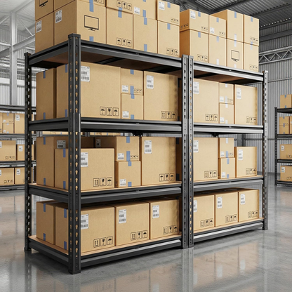 Justerbar metallhylle med 5 nivåer og 915 kg kapasitet – FlexiRack™