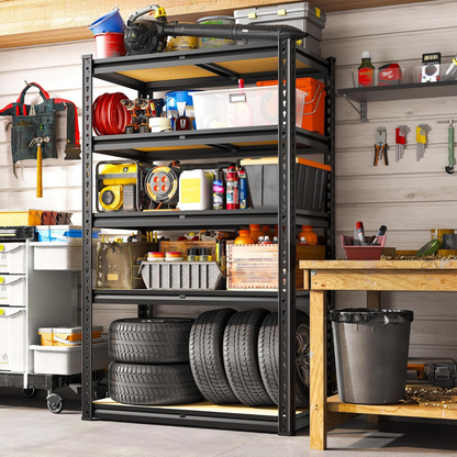 Justerbar metallhylle med 5 nivåer og 915 kg kapasitet – FlexiRack™